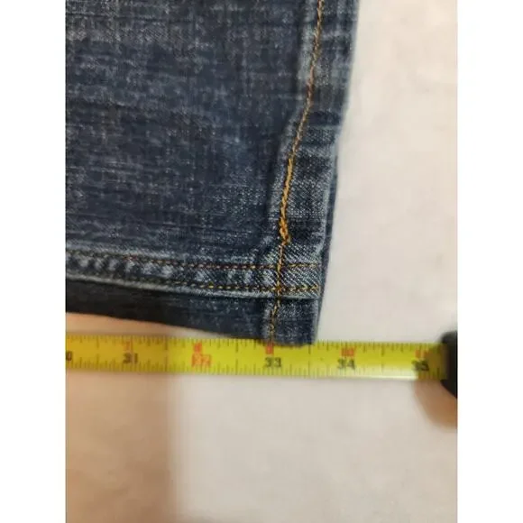 Levi's 524 Too Super Low Jeans Womens 11 32 X 33.5 Blue Rise Taper Superlow Y2k - Picture 10 of 12